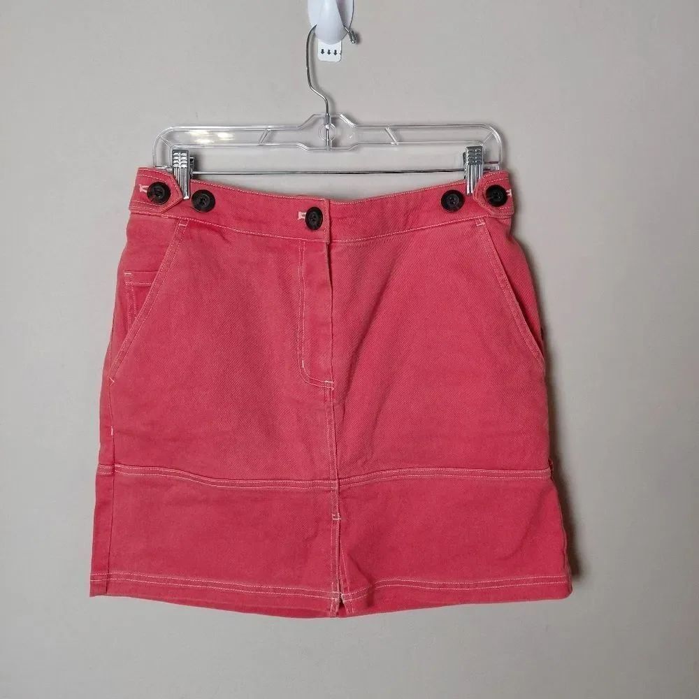 Wildfang Women The Essential Work Straight Mini Skirt In Salmon Size MEDIUM NWT